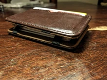 Cartera mágica de cuero para hombre, cartera pequeña con bolsillo para monedas, monedero, tarjetero, Clip para dinero en efectivo, 2021