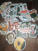Pegatinas de Stranger Things para niños, 10/50 Uds., Anime, Pegatina, para ordenador portátil, teléfono, tabla de Skate de nevera, Maleta, Pegatina divertida