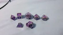 De Metal dados de juego de Rpg Dnd dados juego Rpg poliédrico dado sólido juegos de mesa de aleación de Zinc de Digital, D & D dados 7 Uds D4 D6 D8 D10 D12 D20