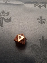 1 Piece Gold/Bronze Metal Funny Dice Standard 20 Sided Decider Board Game Acessorios