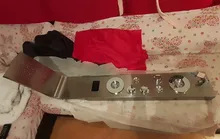 Shower-Faucet Bidet-Tap Massage Led-Light Bathroom-Waterfall Rain Black with Spa Sprayer