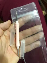 Extractor de espinillas 2 en 1, acero inoxidable, doble punta, aguja para acné, pinzas, Extractor para espinillas, herramienta de maquillaje con cubierta de Ca