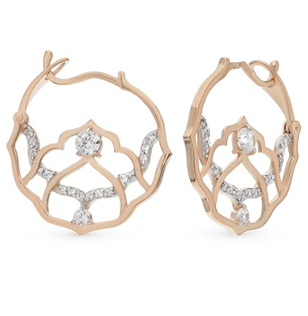 

Gold earrings with cubic zirconia sunlight sample 585