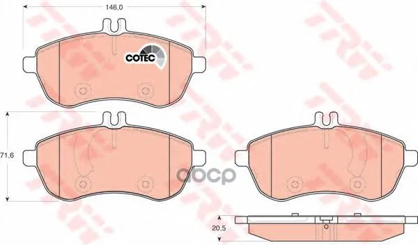 Колодки Тормозные Mercedes W204/W212 Передние Trw/Lucas Gdb1736 TRW/Lucas арт. GDB1736