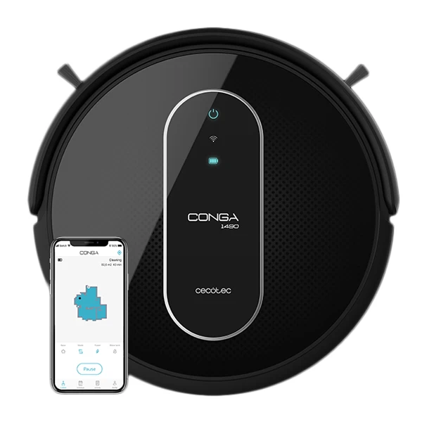 Робот-пылесос Cecotec Conga 1490 Impulse 1400 Pa 64 dB WiFi черный