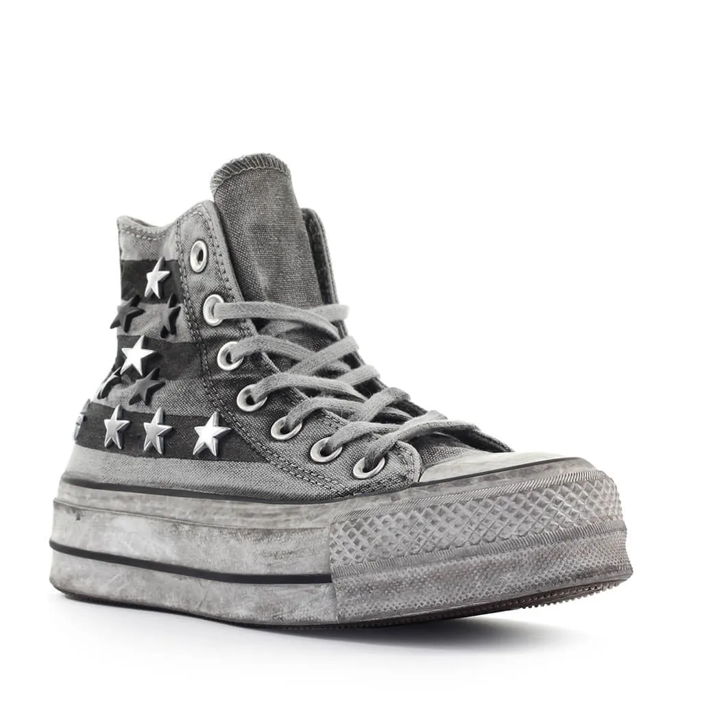 opruiming > converse plataforma gris gastado -