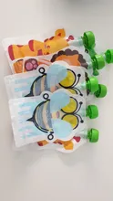 8 Uds 148ml de comida de bebé bolsa de almacenamiento portátil BPA-libre reutilizable sellado alimentos complementarios bolsa casera puré de pulpa bolsa de almacenamiento