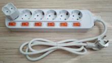 Power-Strip Switches Sockets Surge-Protection Electrical-Extension Independent 5/6-Outlets