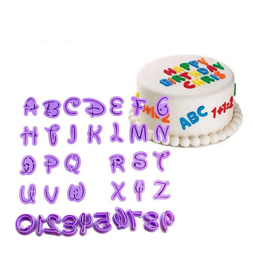 

Cartoon Alphabet Cookie Cutter Number Letter Set Cake Tool Fondant Mold cake decorating tools
