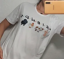 Camiseta vegana de dibujos animados para mujer, remera Kawaii de talla grande Unisex, Camisetas estampadas de Friends no comida, camisetas de estilo coreano Hip Hop para mujer