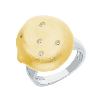 

Silver ring with zirconium and cubic zirconium sunlight sample 925