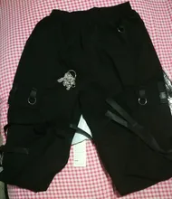 Las mujeres pantalones de carga 2021 pantalones Harem moda Punk bolsillos pantalón Jogger con cadena Harajuku elásticos alta cintura moda de calle