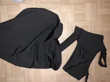 Kliou-top corto con apertura para mujer, top sin tirantes de color liso, cintura alta elástica, ajustado largo, conjunto de dos piezas, moda femenina