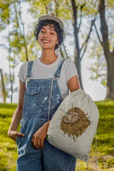 

Angemiel Bag Cosmic Lion Unicorn Cloth Backpack