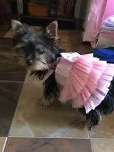 Dress Sling Puppy-Costume Pet-Dog Lace Small Dog Wedding for Party Birthday Bowknot