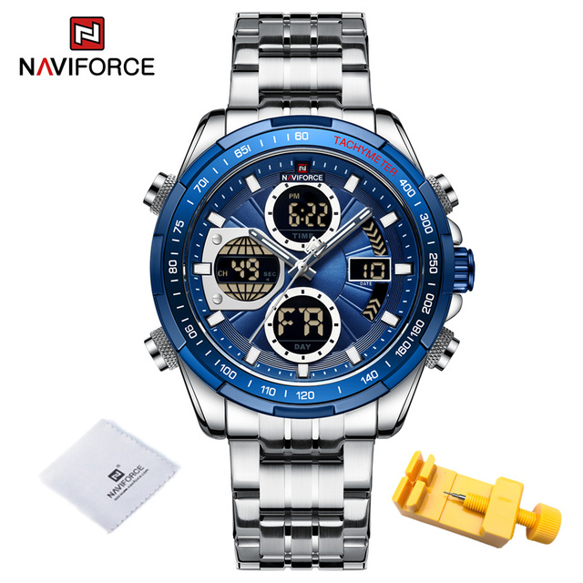 Top Brand Watches Mens Fashion Business Multifunction Waterproof Big Dial Day and Date Display Watch Relogio Masculino