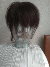 Topper-Wig Hairpiece Bangs Human-Hair AILIADE White with Increase The Amount of Hair-On-The-Top-Of-The-Head-To-Cover