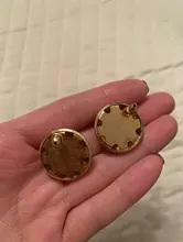 Badu-pendiente de tuerca de semibola de oro esmerilado para mujer, joyería Vintage, aretes grandes y pequeños de diferentes tamaños, venta al por mayor