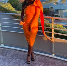 Dress Women Club Celebrity Bodycon Bandage Evening-Runway Long-Sleeve Midi Adyce New