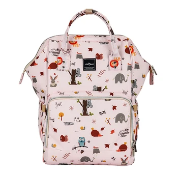 

Baby Diaper Bag With Stroller Strap Insulated Bottle Pockets Pink