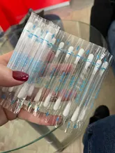 Productos de limpieza desechables, hisopo de algodón blanco, Alcohol limpio, botiquín de primeros auxilios médico original, 50 Uds.