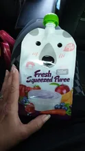 4 unids/pack de dibujos animados 200ML/250ML niños bolsa de almacenamiento de bolsa para leche de pecho alimento reutilizable para bebé bolsa de bebé doble cremallera las bolsas de alimentación
