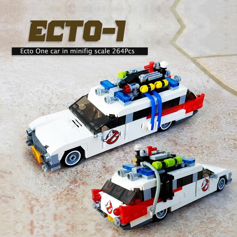 Кубики MOC игрушки Ecto-1 фильм автомобиля строительные блоки игрушка сделай сам