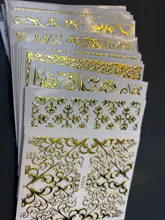 Nail-Art-Sticker Flower Paper Nail Adhesive Hollow-Decals Gold Mixed-Designs Butterfly