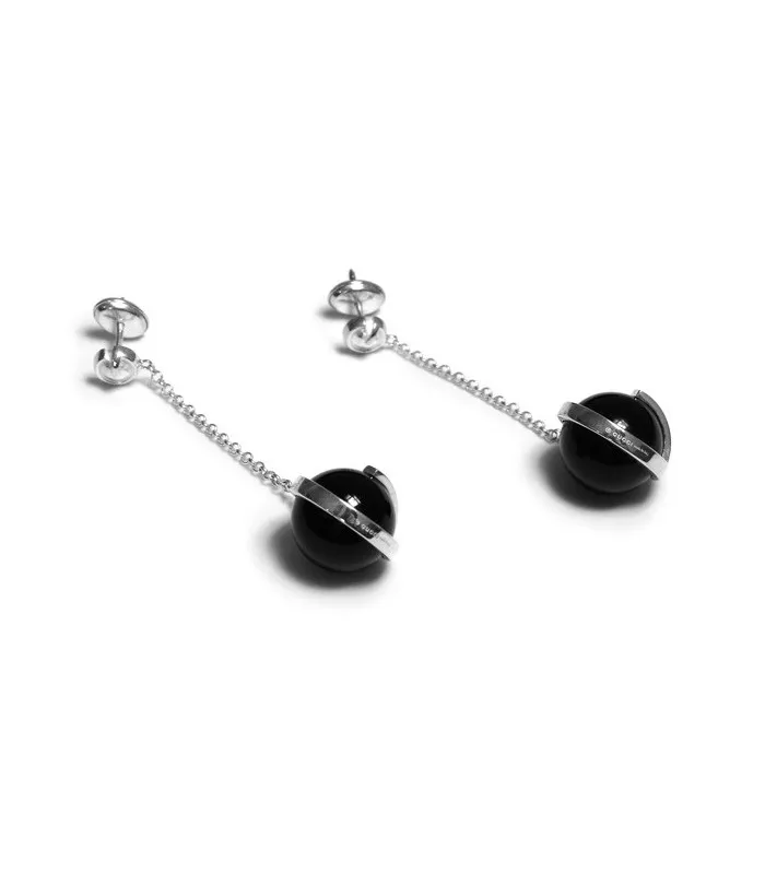 GUCCI серьги для женщин черный G 925 Стерлинговое Серебро с ониксом 259014 J8480 8167