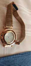 Relojes de lujo con correa de red magnética para mujer, pulsera de oro rosa, reloj femenino