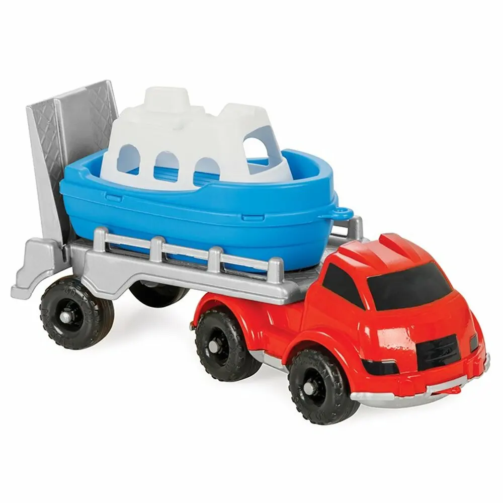 

Pilsan Towing Truck with Vessel for Children, Suitable for 2 Years and Up, Fun and Educational
