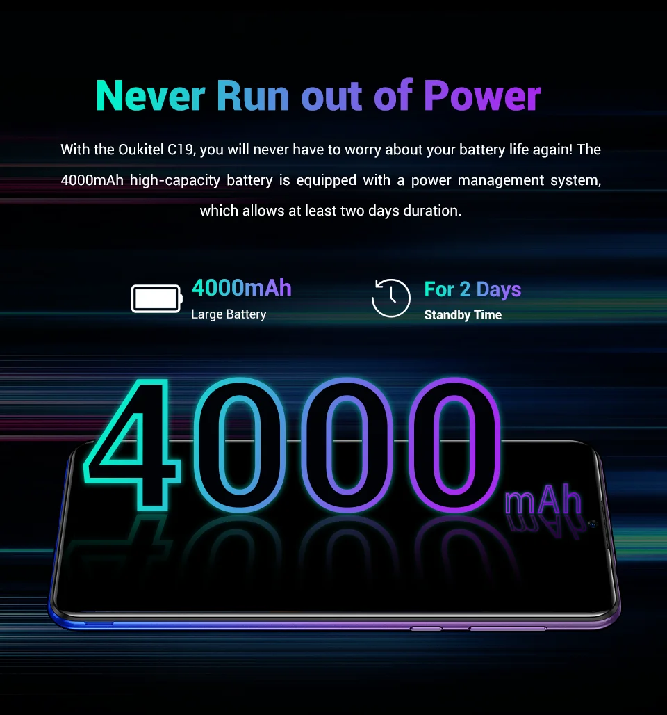OUKITEL C19 пусть 4G смартфон 2 Гб оперативной памяти 16 встроенной Ouad Core 4000 мАч