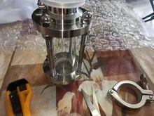 304-Stainless-Steel Fitting Tri-Clamp Sight Glass Homebrew Diopter Clover OD 38mm-Pipe