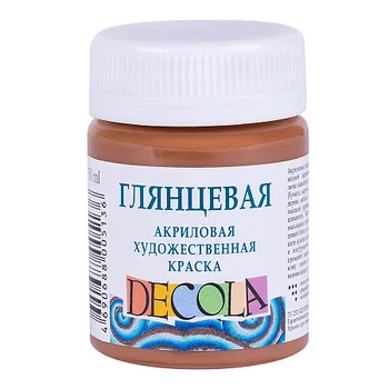 

Paint acrylic glossy DeCola Brown light jar 50 ml