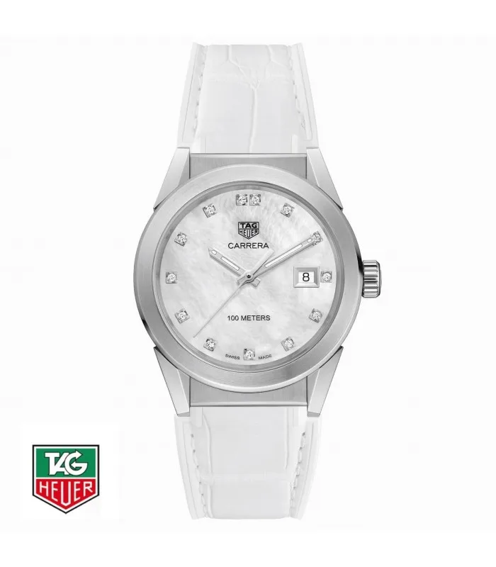TAG HEUER CARRERA 36 мм перламутр и бриллиант WBG1312.FC6412
