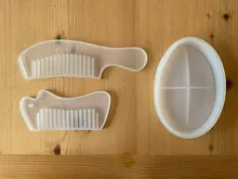 Molde de silicona para fabricación de jabones 3D, bandeja de jabón rectangular artesanal hecho a mano