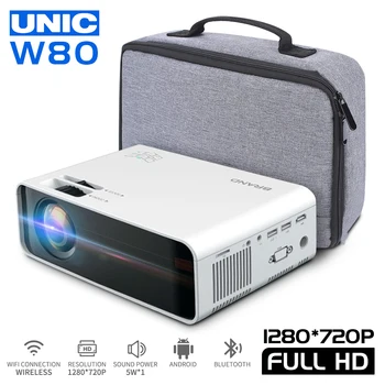 

W80 HD Home Projector HDMI/AV/USB/SD/VGA Support Dolby Sound 1+8G Android 6.0 3500 Lumens HDMI USB portable cinema for Home