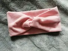 1 Uds. De diadema de Color sólido para niña, diadema trenzada anudada suave elástica para niña, diademas para el cabello accesorios de talla grande