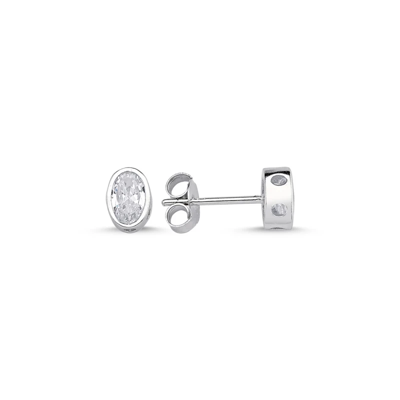 

Armagano Oval Zircon Engagement Earrings