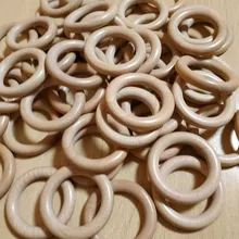 Lets Make-anillos de madera para dentición de bebé, roedores de madera de arce Natural de superficie lisa 98/70/55/40mm, sin Bpa, 50 Uds.