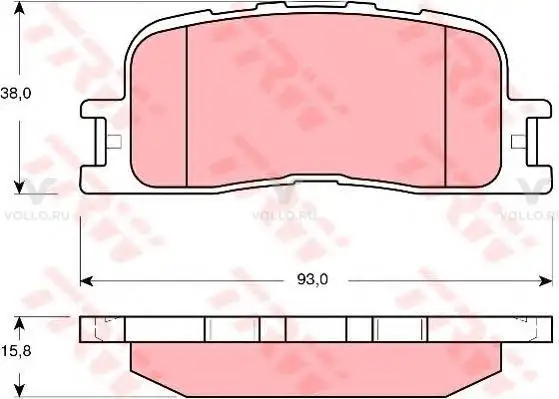 Колодки тормозные дисковые задн TOYOTA: CAMRY 96-01, CAMRY 01