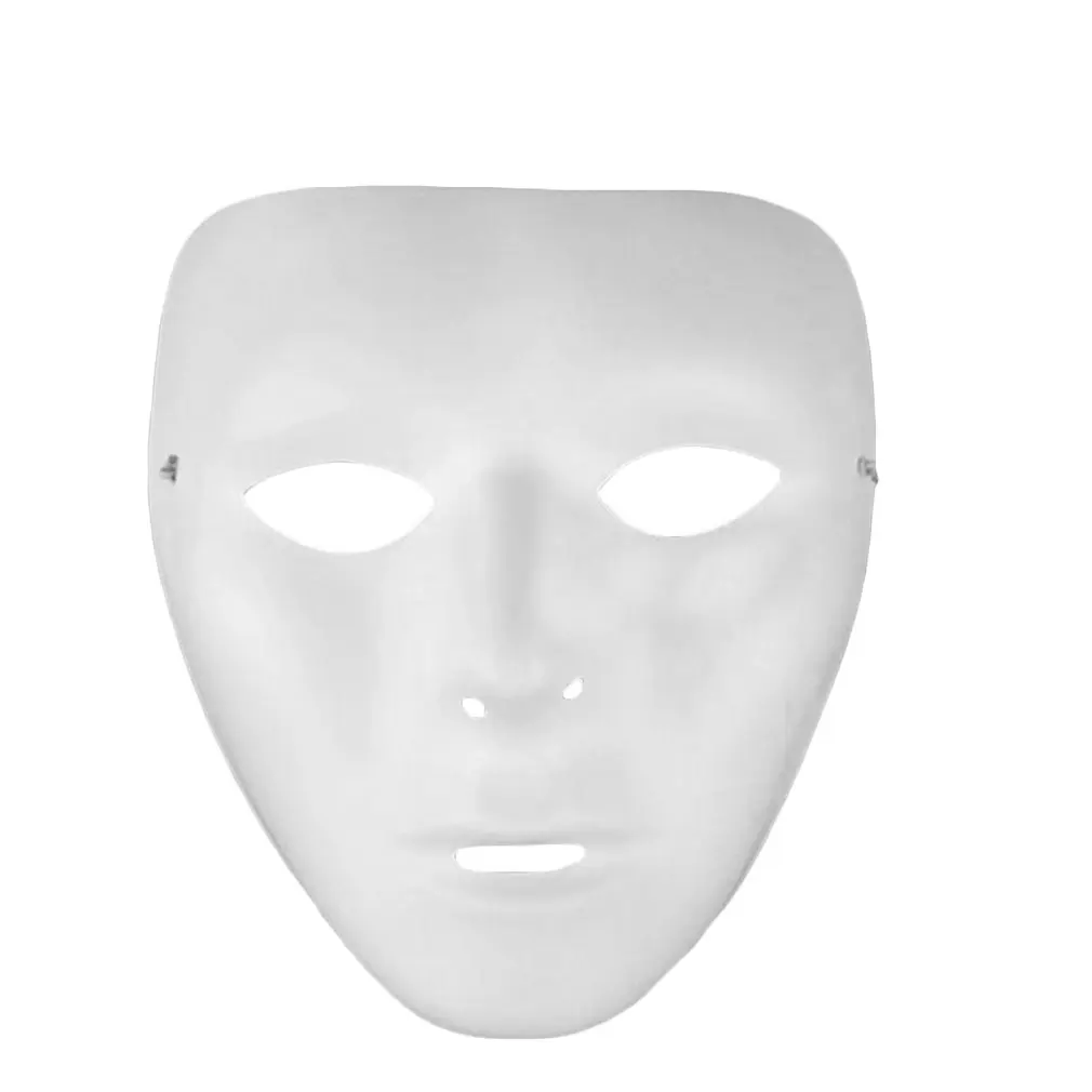 Cosplay Halloween Festival White Mask Pvc Party Toys Unique Full Face Dance Costume Mask For Men
