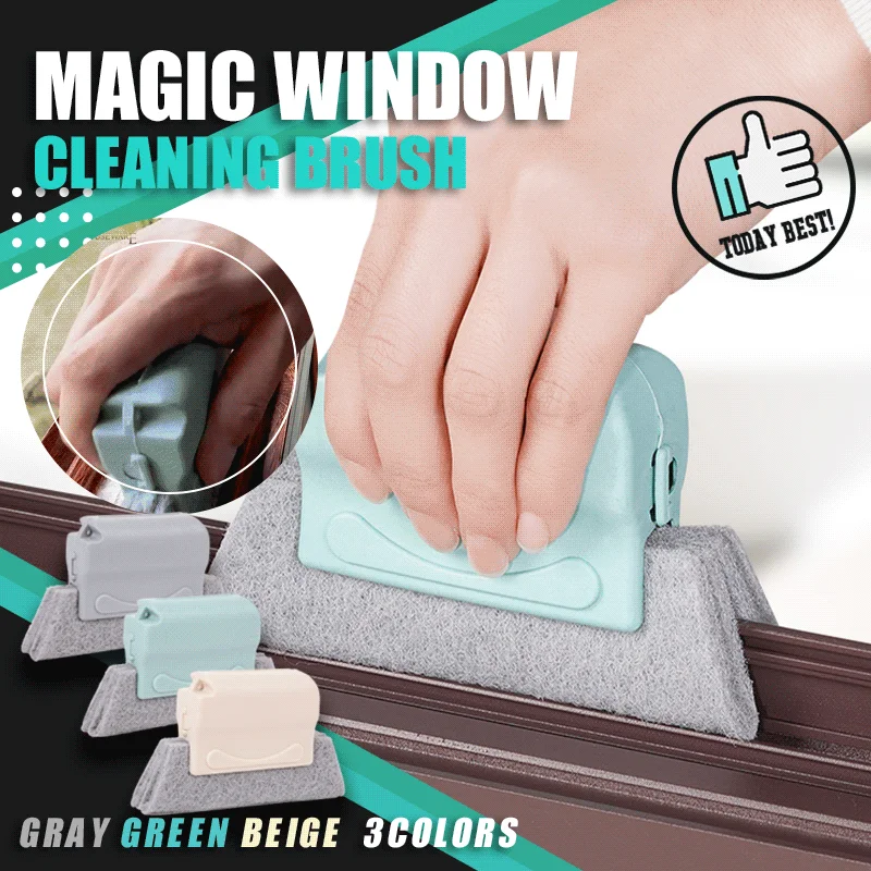 Creative Groove Magic Window Cleaning Brush, Detachable Door