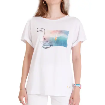 

Biggdesign Faces Happy Women's T-Shirt Large Size.