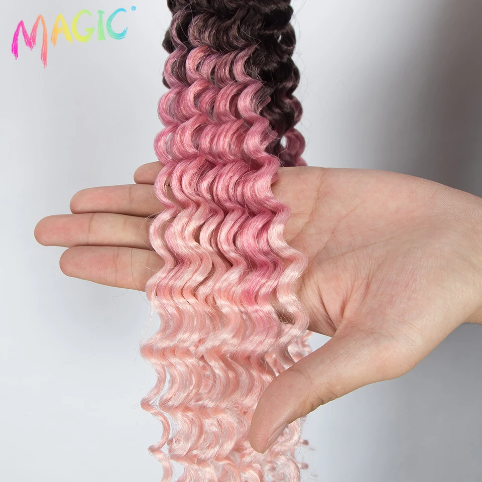 Onda de Água Magia Paixão Torção Crochê Cabelo Extensão Afro Kinky Encaracolado Ombre Cor Pacotes 3 Pçs Trança Sintético 10 kinky encaracolado cabelo ombre cor pacotes 3