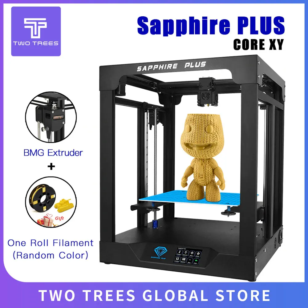 3D принтер Twotrees Sapphire Plus V1 экструдер COREXY BMG MKS Board TMC2208 комплекты 300*300*350 мм сенсорный