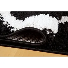 Je Veux домашний Алмазный ворсистый мягкий, геометрический Коврик Black-White-60x90