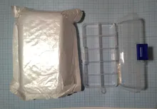 Caja de almacenamiento con bolsillos para señuelos de pesca, caja de 10 compartimentos para cebos de pesca, transparente, cuadrada