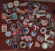 Pegatinas de programación de Internet para ordenador portátil, paquete de etiquetas de viaje para Skateboard, 10/50 Uds.