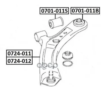 

Lever front right assembly Suzuki SX-4 2006-asva art. 0724-011